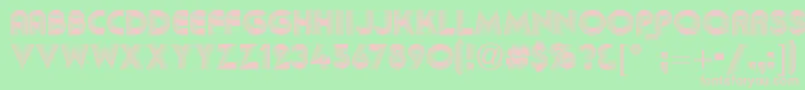 Abba Font – Pink Fonts on Green Background