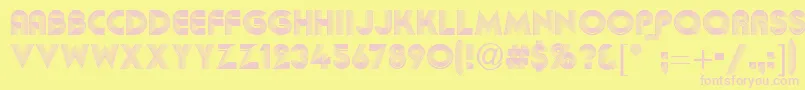Abba Font – Pink Fonts on Yellow Background