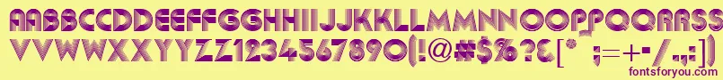 Abba Font – Purple Fonts on Yellow Background