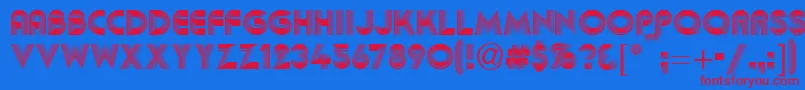 Abba Font – Red Fonts on Blue Background