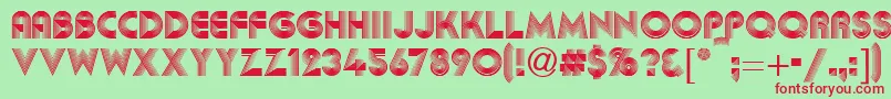 Abba Font – Red Fonts on Green Background