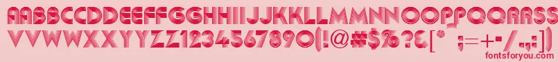 Abba Font – Red Fonts on Pink Background