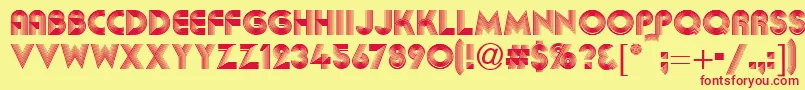 Abba Font – Red Fonts on Yellow Background