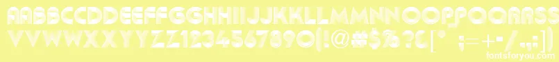 Abba Font – White Fonts on Yellow Background