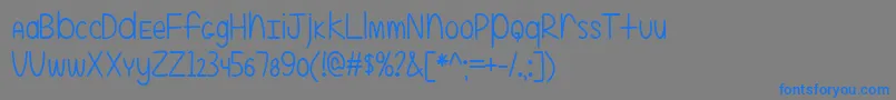 EvenMoreMixedUp2Ttf Font – Blue Fonts on Gray Background