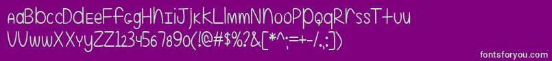 EvenMoreMixedUp2Ttf Font – Green Fonts on Purple Background