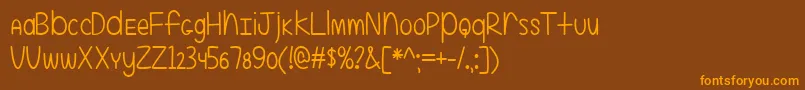 Más sobre la fuente EvenMoreMixedUp2Ttf fuente EvenMoreMixedUp2Ttf – Fuentes Naranjas Sobre Fondo Marrón