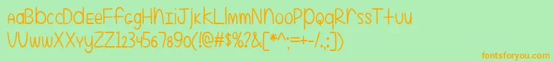 EvenMoreMixedUp2Ttf Font – Orange Fonts on Green Background