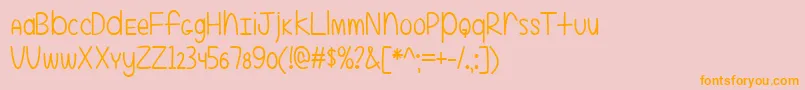 EvenMoreMixedUp2Ttf Font – Orange Fonts on Pink Background