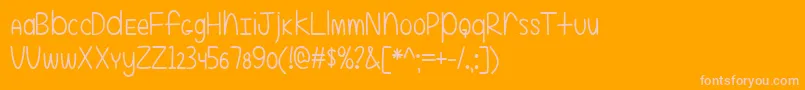 フォントEvenMoreMixedUp2Ttf – オレンジの背景にピンクのフォント