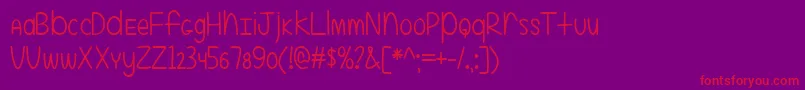 EvenMoreMixedUp2Ttf Font – Red Fonts on Purple Background