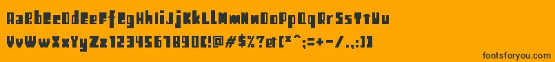 Retro Font – Black Fonts on Orange Background