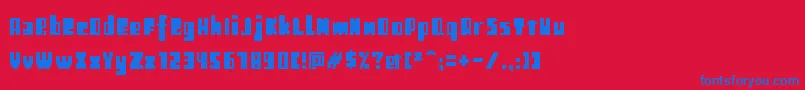Шрифт Retro – синие шрифты на красном фоне