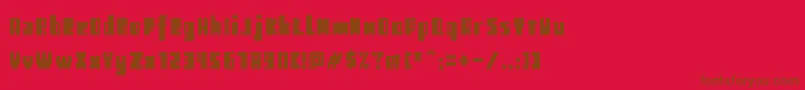 fuente Retro – Fuentes Marrones Sobre Fondo Rojo