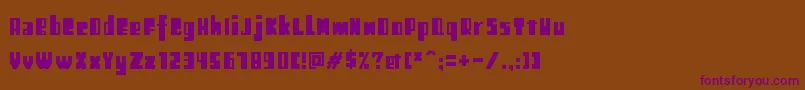 Шрифт Retro – фиолетовые шрифты на коричневом фоне