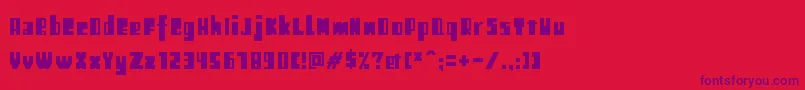 Retro Font – Purple Fonts on Red Background