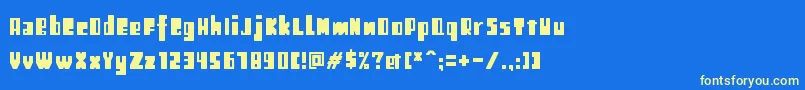 Retro Font – Yellow Fonts on Blue Background