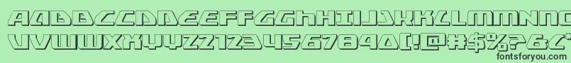 Globaldynamics3D Font – Black Fonts on Green Background