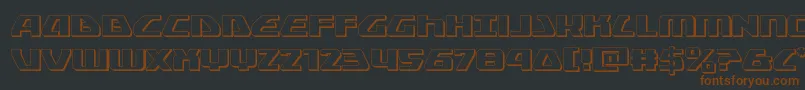 Police Globaldynamics3D – polices brunes sur fond noir
