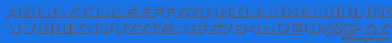 Globaldynamics3D Font – Brown Fonts on Blue Background