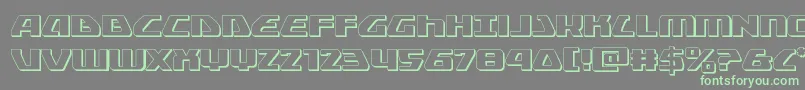 Fonte Globaldynamics3D – fontes verdes em um fundo cinza