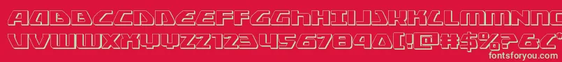Globaldynamics3D Font – Green Fonts on Red Background