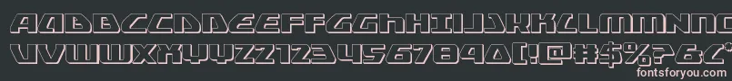 Globaldynamics3D Font – Pink Fonts on Black Background