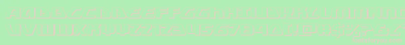 フォントGlobaldynamics3D – 緑の背景にピンクのフォント