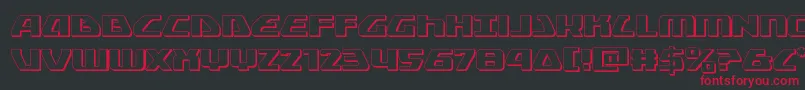 Globaldynamics3D Font – Red Fonts on Black Background