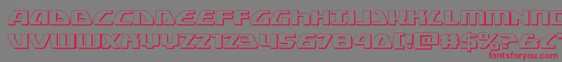 Globaldynamics3D Font – Red Fonts on Gray Background