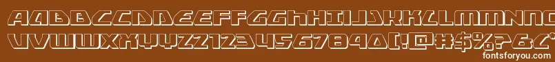 Globaldynamics3D Font – White Fonts on Brown Background