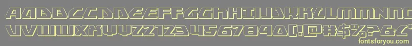 Police Globaldynamics3D – polices jaunes sur fond gris