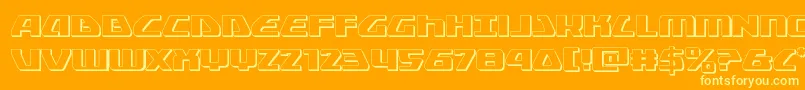 Globaldynamics3D Font – Yellow Fonts on Orange Background