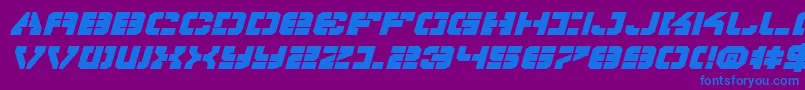 VyperBoldExpandedItalic Font – Blue Fonts on Purple Background