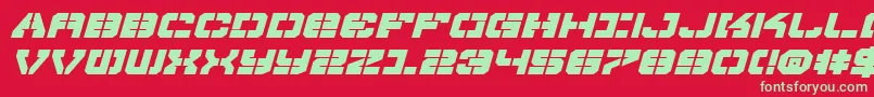 VyperBoldExpandedItalic Font – Green Fonts on Red Background