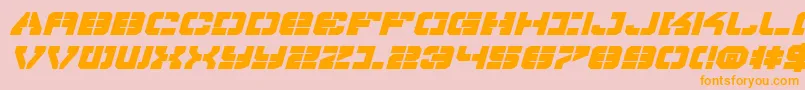 VyperBoldExpandedItalic Font – Orange Fonts on Pink Background