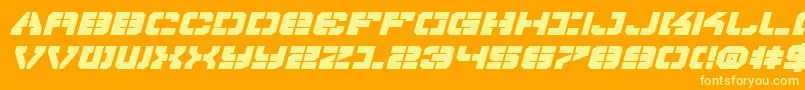 VyperBoldExpandedItalic Font – Yellow Fonts on Orange Background