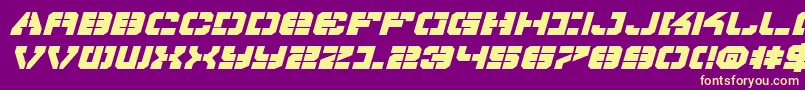 VyperBoldExpandedItalic Font – Yellow Fonts on Purple Background