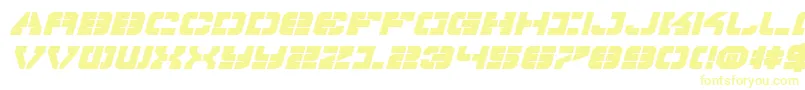 VyperBoldExpandedItalic Font – Yellow Fonts on White Background