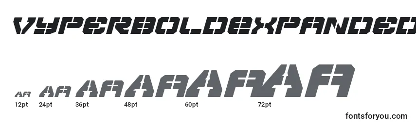 VyperBoldExpandedItalic Font Sizes