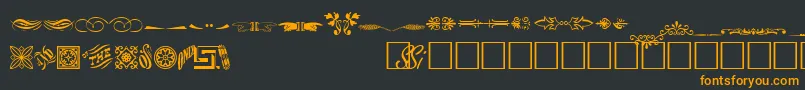 fuente WoodcutornamentstwosskRegular – Fuentes Naranjas Sobre Fondo Negro