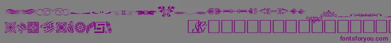 WoodcutornamentstwosskRegular Font – Purple Fonts on Gray Background