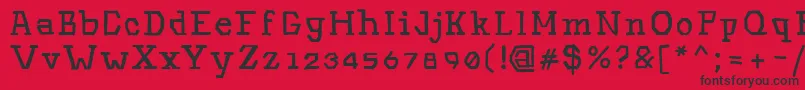 Hinwil Font – Black Fonts on Red Background
