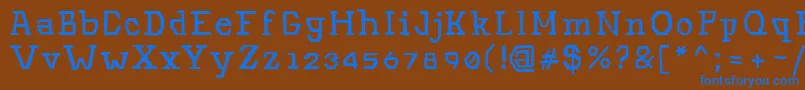 Hinwil Font – Blue Fonts on Brown Background