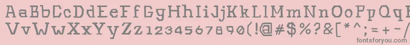 Hinwil-Schriftart – Graue Schriften auf rosa Hintergrund