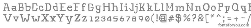 フォントHinwil – 白い背景に灰色の文字