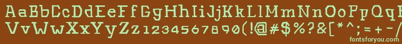 Шрифт Hinwil – зелёные шрифты на коричневом фоне