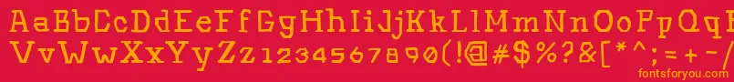 More about Hinwil Font Hinwil Font – Orange Fonts on Red Background