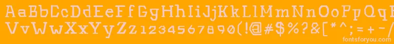 フォントHinwil – オレンジの背景にピンクのフォント
