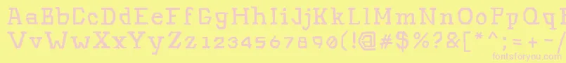 Hinwil Font – Pink Fonts on Yellow Background